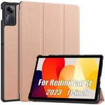 (Redmi Pad SERose Gold) Kotelo Redmi Pad SE 2023:lle 11 tuuman erittäin ohut suojakotelo jalustalla Auto-Wake/Sleep Nahkainen tabletin suojus redmi pad se -tietokoneille ja -kuorille