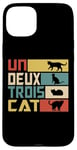 Coque pour iPhone 15 Plus Un Deux Trois Cat - Jeu de mots français amusant, chat amusant