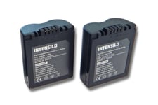 INTENSILO 2x Li-Ion batterie 750mAh (7.2V) pour appareil photo vidéo Panasonic Lumix DMC-FZ35, DMC-FZ38, DMC-FZ50 comme CGA-S006, CGA-S006E, DMW-BMA7.