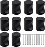 10PCS Noir Tiroir de Porte Poignée, Bouton de Meubles, Unique Trou Rond Boutons de Tiroir, Moderne Boutons de Porte, Poignées de Meuble pour Placard Armoire Cuisine, Chambre d'enfant