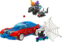 LEGO La voiture de course de Spider-Man contre le Bouffon Vert venomisé