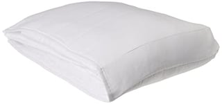 Italian Bed Linen Couvre-Fauteuil Pliable en Microfibre, Taille Standard, Toile, Blanc/Blanc, Misura