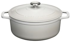 Cocotte en fonte émaillée ronde 24 cm 4L Macadamia sublime INVICTA CHASSEUR