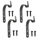 4x Strong Metal Garden Hanging Wall Basket Brackets Hooks Posts Wooden Panels