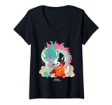 Femme DreamWorks Kung Fu Panda Lunar New Year Po Dragon T-Shirt avec Col en V