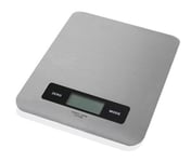 NORDIC HOME CULTURE SCL 002 Kitchen Scale dans Stainless Steel de Max 5 kg, L écran, Hollow, Weight/Volume, Plastique, Gray, 20 x 25 x 1.3 cm