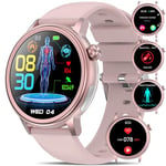 YYKY Montre Connectée 𝐠𝐥𝐲𝐜é𝐦𝐢𝐞 Femme Homme avec ECG+HRV/Acide Urique/Lipides/BMI, 1.39" HD Smart Watch avec Appel Bluetooth, Pression Artérielle, Appel d'urgence SOS, pour Android iOS