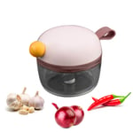 DRIP Mini Chopper Food Processor Manual Kitchen Onions Vegetables Grinder Garlic Handheld Pull String Chilli Ginger Pepper Portable Baby (Cherry Pink)