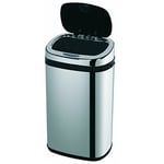 MSV 100392 Poubelle à Ouverture Automatique Plastique ABS Polypropylène Inox 42 L