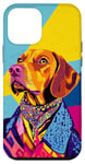 Coque pour iPhone 12 mini Vizsla Dog Fashion, joli pop art coloré