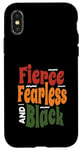 Coque pour iPhone X/XS T-shirt « Fierce, Fearless and Black History »