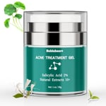 Acne Treatment Cream: Salicylic Acid Spot Cream for Acne, Pimples, Face Blemishes, Blackheads, and Oil Control, Anti-Acne Removal Cream for Teenagers, Suitable for Face, Back, and Butt, 30g