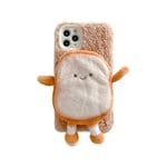 ZZYYLL Coque Compatible avec iPhone 12 Pro Max Winter Warm Porte-Monnaie Toast Plush Fluffy Fur Soft TPU Back Case pour Apple iPhone 12 Pro Max,001,iPhone 12Pro