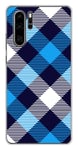 Coque en silicone imprimée compatible Huawei P30 Pro Tartan Bleu