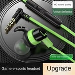 green 3.5mm Casque HiFi stéréo filaire avec micro à réduction de bruit, écouteurs de sport, écouteurs de jeu, écouteurs E-Sports, 3.5mm, type C, téléphone, PC ""Nipseyteko