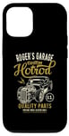 Coque pour iPhone 13 Pro Roger's Hotrod Garage, voiture classique, Roger Design