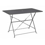 Venise - Table de jardin pliante - 4 places - Gris Anthracite