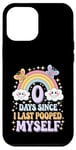 Coque pour iPhone 12 Pro Max 0 Days Since I Last Pooped Myself Coloré mignon Kawaii