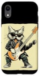 Coque pour iPhone XR Guitare à bascule Chat pour guitare électrique Amoureux des animaux