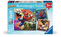 Ravensburger - Puzzle Enfant - Lot de 3 puzzles 49 pièces - Attaque spéciale / Spider-man - Fille ou garçon dès 5 ans - Puzzle de qualité supérieure - 3 posters inclus - 12004115