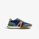 Lacoste Mens L-Spin Deluxe Shoes in Blue-Orange Textile - Size UK 6