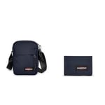 EASTPAK THE ONE Sac Bandoulière, 27 L - Navy Blue (Bleu) & CREW SINGLE Portefeuille, 27 L - Ultra Marine (Bleu)