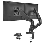 PUTORSEN Support Ecran PC 2 Ecran de 17 à 32 Pouces, Bras Articulé Ergonomique pour Écrans Plats Incurvés, 9 kg/Bras, VESA 75 mm et 100 mm