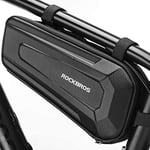 ROCKBROS Sacoche de Cadre Vélo 2,5L, Sacoche Cadre VTT Top Tube Bag Étanche Rigide pour VTT Vélo de Route Vélo Pliant Noir