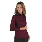 Chemise Femme Kyoto Bordeaux Taille XL Manches Longues Isacco Serveuse Sala