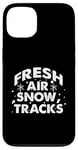 Coque pour iPhone 13 FRESH AIR SNOW, TRACKS