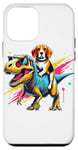 Coque pour iPhone 12 mini Pop Art Dinosaur T-Rex Beagle Tyrannosaure Rex