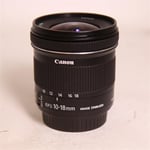 Canon Used EF-S 10-18mm f/4.5-5.6 IS STM Ultra Wide Angle Zoom Lens