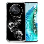 Cokitec Coque Renforcée pour Honor Magic 6 Lite 5G Tete de Mort Triple