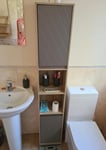 Tall Slim Bathroom Cabinet Freestanding Storage Shelves Cupboards Space Saving