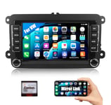 2024 CAMECHO 1+32G Android 13 Autoradio avec Navi pour VW Golf 5 Polo Skoda, 7 Pouces Écran avec GPS/WiFi/Bluetooth/USB/FM/RDS/EQ/Commande au Volant