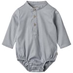 Wheat Victor Skjort-baby body Cloudy Sky | Blå | 74 cm