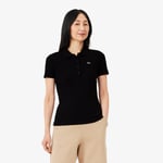 Lacoste Polo L.12.D slim fit coton côtelé Taille 46 Noir