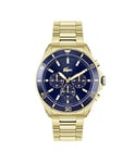 Lacoste Chronograph Quartz Watch for Men with Gold Colored Stainless Steel Bracelet - 2011151