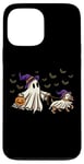 Coque pour iPhone 13 Pro Max Halloween Ghost Walking Dog Lover Cadeau Mignon Saison