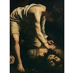 Artery8 Caravaggio David Goliath Religious Painting Art Print Canvas Premium Wall Decor Poster Mural