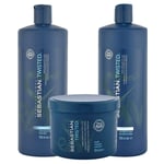 SEBASTIAN Kit Twisted curl shampoo 1000ml + mask 500ml + conditioner 1000ml