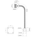 WRKPRO LED Maskinlys "BRAVO" med 530 mm svanehals AC+DC 24V