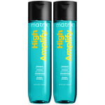 Matrix Total Results Volumising High Amplify Shampoo 300ml Duo for Fine and Flat Hair