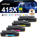 415X Cartouches De Toner Compatible Pour Hp 415X 415A Toner Pour Laserjet Pro Mfp M479Fdw M479Dw M479Fdn M479Fnw M479 M454 W2030X W2031X W2032X W2033X (Noir Cyan Jaune Magenta, Pac[DYJ070323]