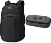 Dakine Backpack Campus M 25L Liter Black + School Case Carbon - Black