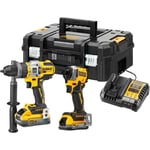 Pack batterie combiné DCK2052H1E1T DeWALT : DCD999 + DCF850 + 1,7 + 5,0 Ah Powerstack