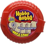 Wrigley's Hubba Bubba Snappy Strawberry Mega Long Chewing Gum 180cm (Pack of 12