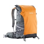 Mantona ElementsPro 50 outdoor and camera backpack (suitable for 1 to 2 cameras, 4 to 5 lenses, power supply and accessories, laptop compartment up to 15 inches, made of practical nylon with rain cover) grey/orange