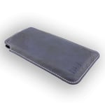 caseroxx Business-Line Poche pour ZTE Blade V8   en bleu fait de Cuir artificiel