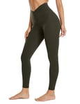 CRZ YOGA Womens Butterluxe Cross Waist Workout Leggings 25"  Gym Yoga Pants